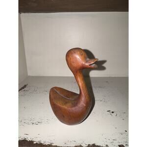 Hand Carved Wooden Duckling